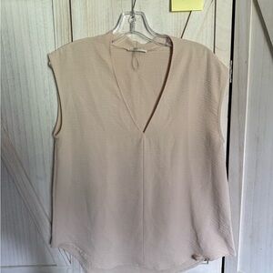 JODIFL Light Tan V-Neck Blouse